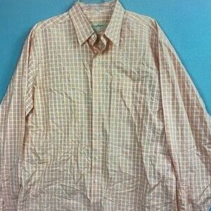 Tommy Bahama Light Tan Plaid Button Down Shirt